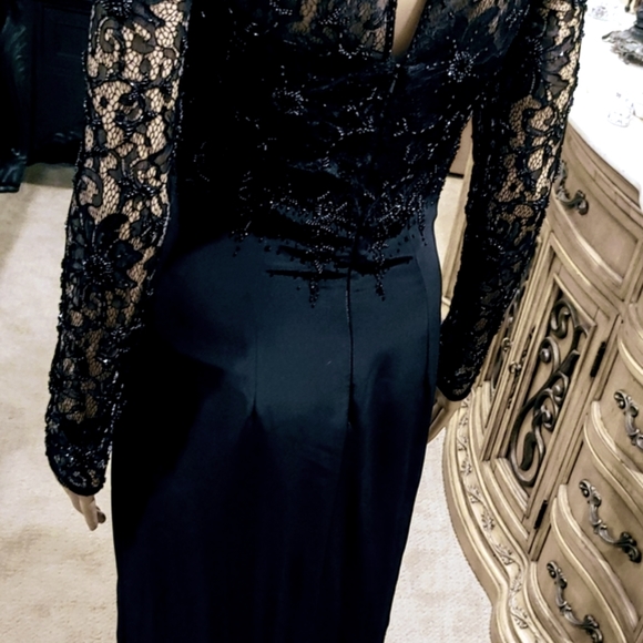 Montage by Mon Cheri Black Beaded Gown - Picture 16 of 16